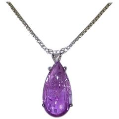 Lavender Pink Imperial Topaz Sterling Silver Drop Pendant 10