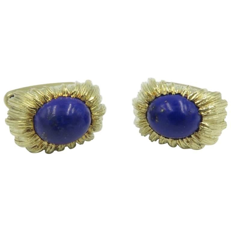 Lapis Lazuli and Gold Cufflinks