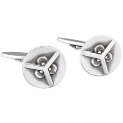 Vintage Georg Jensen 1930s Art Deco Silver Cufflinks #41 by Oscar Gundlach-Pedersen