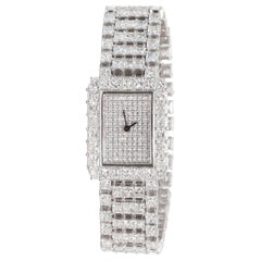 Vintage Mabros Ladies White Gold Diamond Quartz Wristwatch