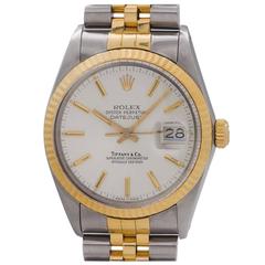 Rolex Tiffany & Co. Datejust Yellow Gold Stainless Steel Presidential Provenance
