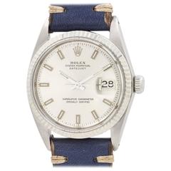 Rolex White Gold Stainless Steel Datejust Self Winding Wristwatch, circa 1971