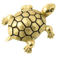 Enamel Gold Turtle Hat Hair or Lapel Pin Brooch 10