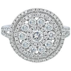 Diamond White Gold Disc Ring 11