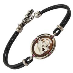 Amedeo Pirata Rubies Sardonyx Cameo Bracelet