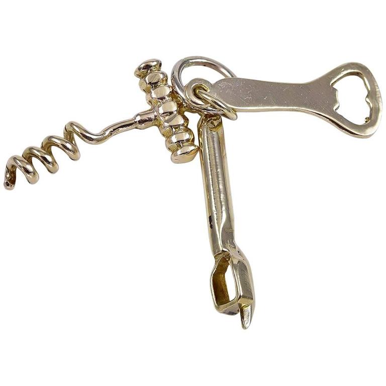 Gold Bar Tool Charm For Sale at 1stdibs