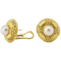 Antique Classic Tiffany & Co. Pearl and Gold Earrings