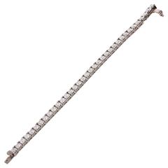 12.25 Carats Diamonds Platinum Tennis Bracelet 3