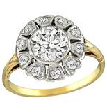Bague de fiançailles en or avec diamants de 1,31 carat certifiés GIA