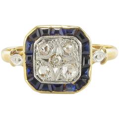 French Art Deco Diamond Antique Ring