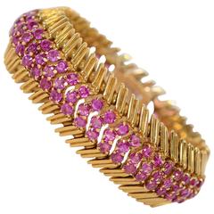 1950s Tiffany & Co. Ruby Gold Bracelet