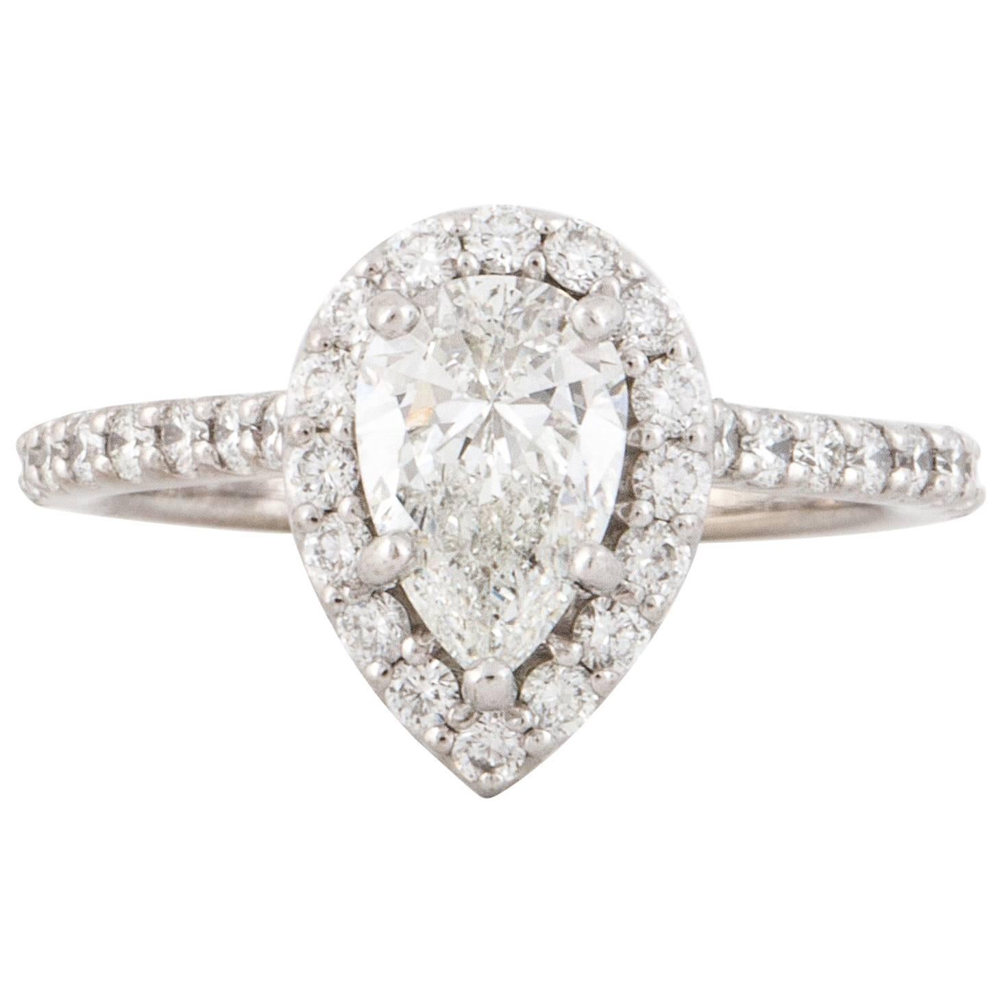 Ritani Pear Shaped Diamond Engagement Ring