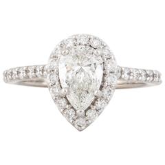 Pear Shaped Diamond Engagement Ring 5