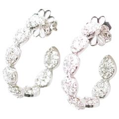 Bespoke White Gold Diamond Hoop Earrings