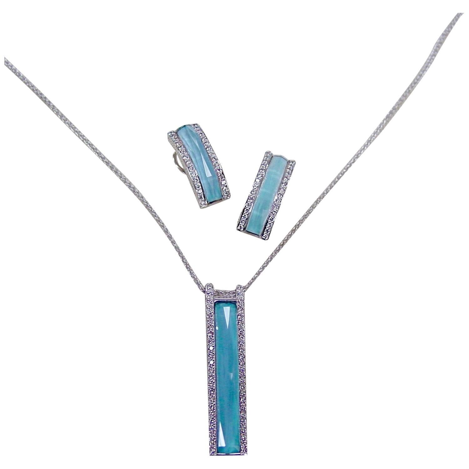 Stephen Webster Turquoise Crystal Haze Necklace and Earrings