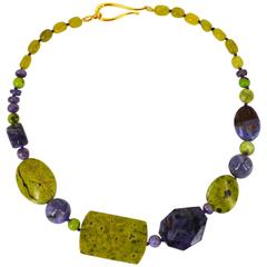 Australian Stitchite Charite Gold Bead Necklace