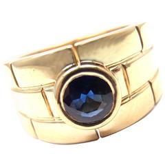 Cartier Sapphire Yellow Gold Band Ring 6