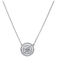 H & H 1.87 Carat Diamond white gold Pendant Necklace