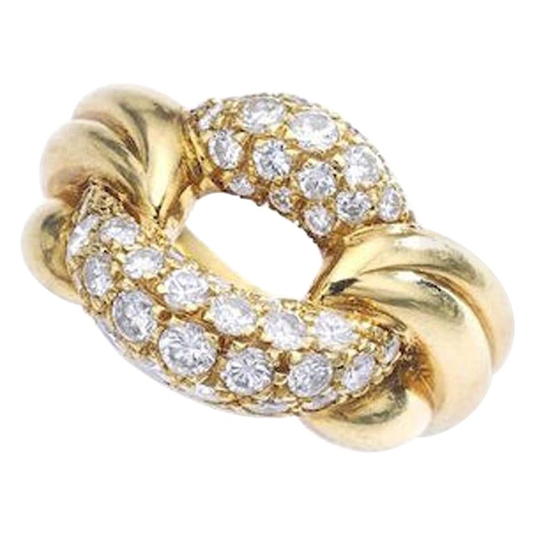 Diamond Yellow Gold Ring 1980S
