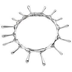 Lucy Quartermaine Sterling Silver Short Drip Bangle