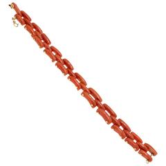  Gold Coral Link Bracelet