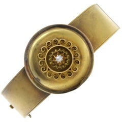 Gold Perlen Manschettenarmband