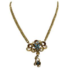 Luise Gold Turquoise Pearl Necklace 6