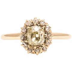 Georgian Rose and Mine Cut Diamond Engagement Ring 8