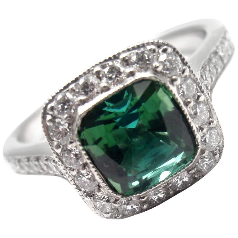 tiffany legacy green tourmaline ring 