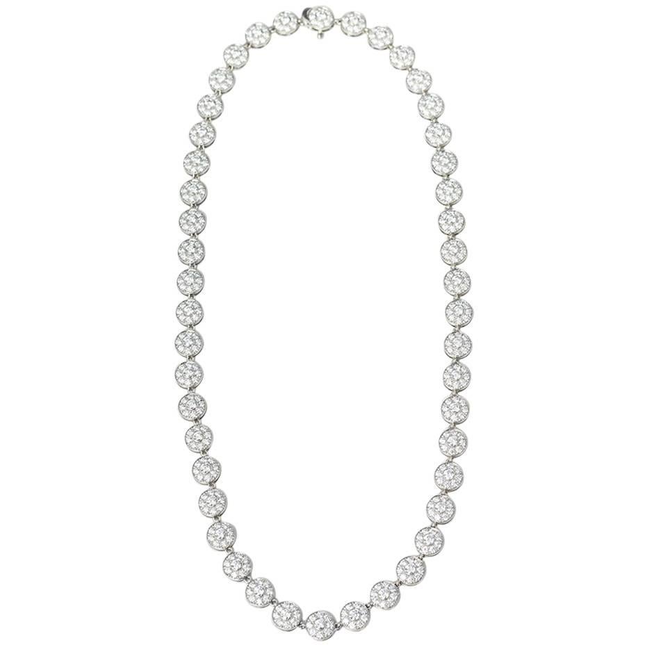 Tiffany & Co. Platinum 9.20 Carat Round Brilliant Cut Diamond Circlet Necklace