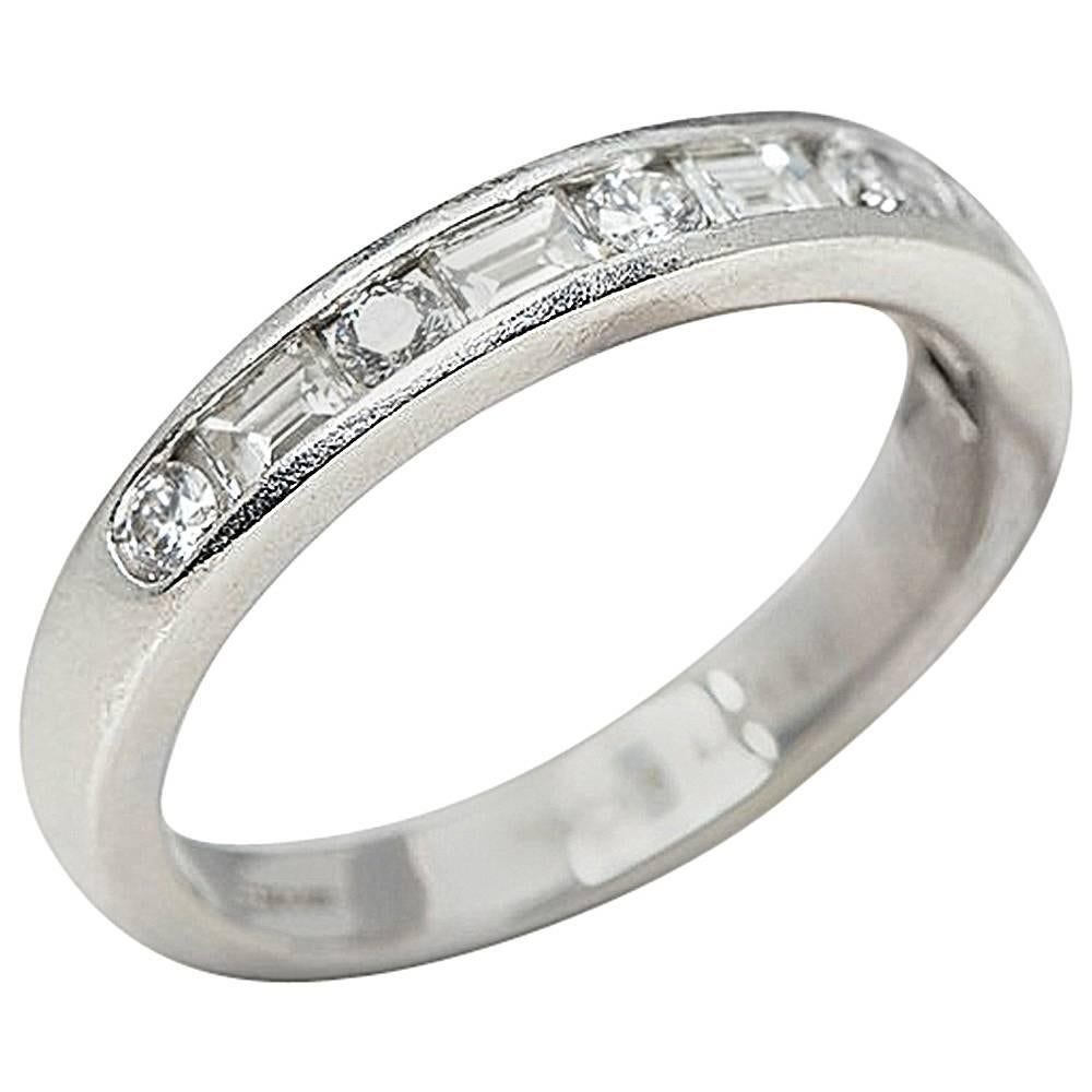 Tiffany & Co. Diamond Platinum Half Eternity Ring