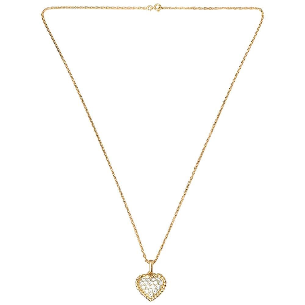 Van Cleef & Arpels Diamond Gold Heart Necklace