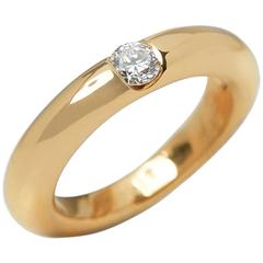 Cartier Diamond Stackable Gold Elipse Ring