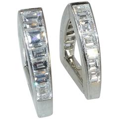 Cartier Diamond Platinum Cufflinks
