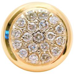 Retro Majestic Diamond Gold Men's Ring