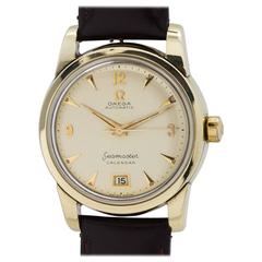 Vintage Omega Gold Seamaster Calendar Self Winding Wristwatch Model 2757-1, circa 1952