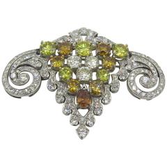 Diamond Platinum Brooch