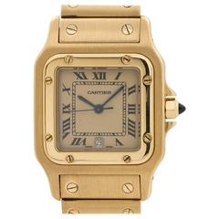 Cartier Yellow Gold Santos Galbe Quartz Wristwatch, circa 2000