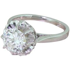 Mid-Century 1.50 Carat Old European Cut Diamond Engagement Ring