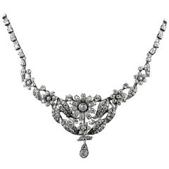 beautiful Sterling Silver Paste Necklace  