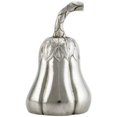 Antique Russian Silver Flower Bud-Form Table Bell by Jacob Wiberg, 1848