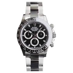 Rolex Ceramic Black Dial Cosmograph Daytona Automatic Wristwatch Ref 116500 