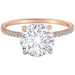 Marisa Perry Micro Pave 2.02 Carat Round Solitaire Diamond Engagement Ring 6