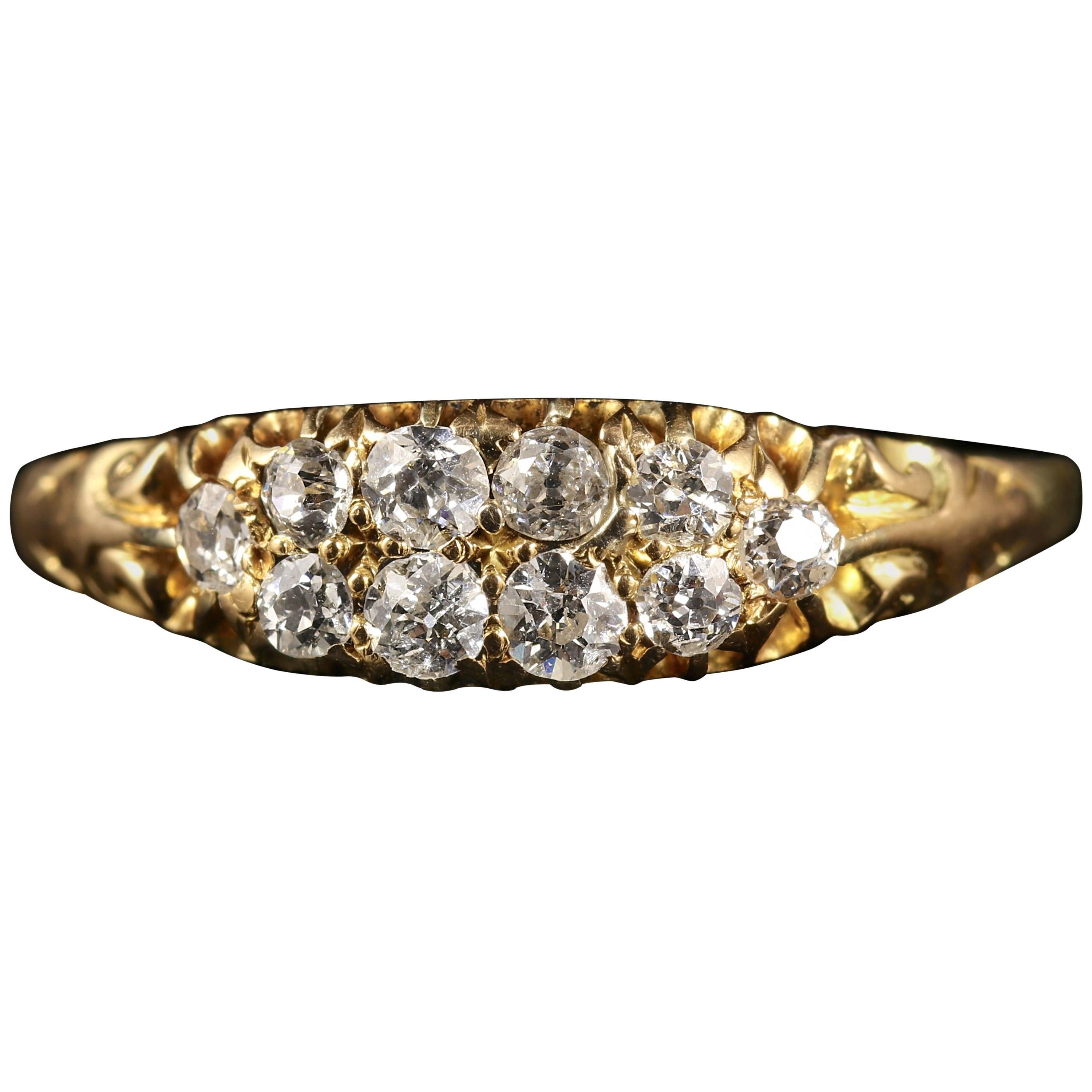 Antique Victorian Diamond Ring 18 Carat Gold