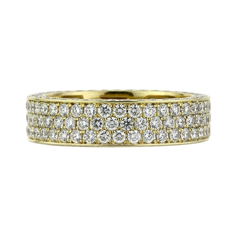 3.00ct Round Brilliant Cut Diamond Eternity Band in 18K Yellow Gold