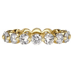 2.74ct Round Brilliant Cut Diamond Eternity Band in 18k Yellow Gold