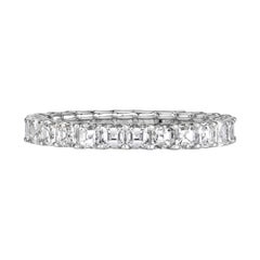2.50ct Asscher Cut Diamond Eternity Band in 18k White Gold