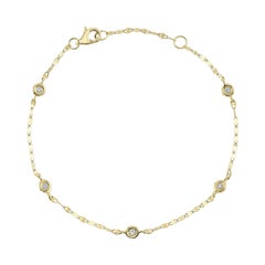 0.10ct Mirrored Chain Diamond By The Yard Bracelet