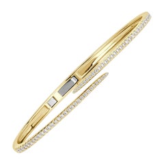 0.66ct Round Brilliant Cut Diamond Cuff Bracelet