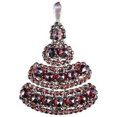 Antique Victorian Garnet Gold, circa 1890 Pendant